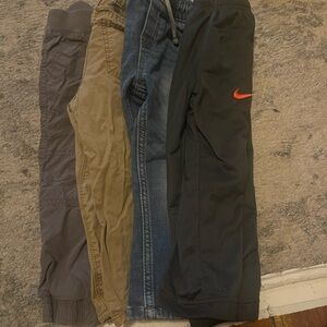 Nike Kids Black and Orange Joggers